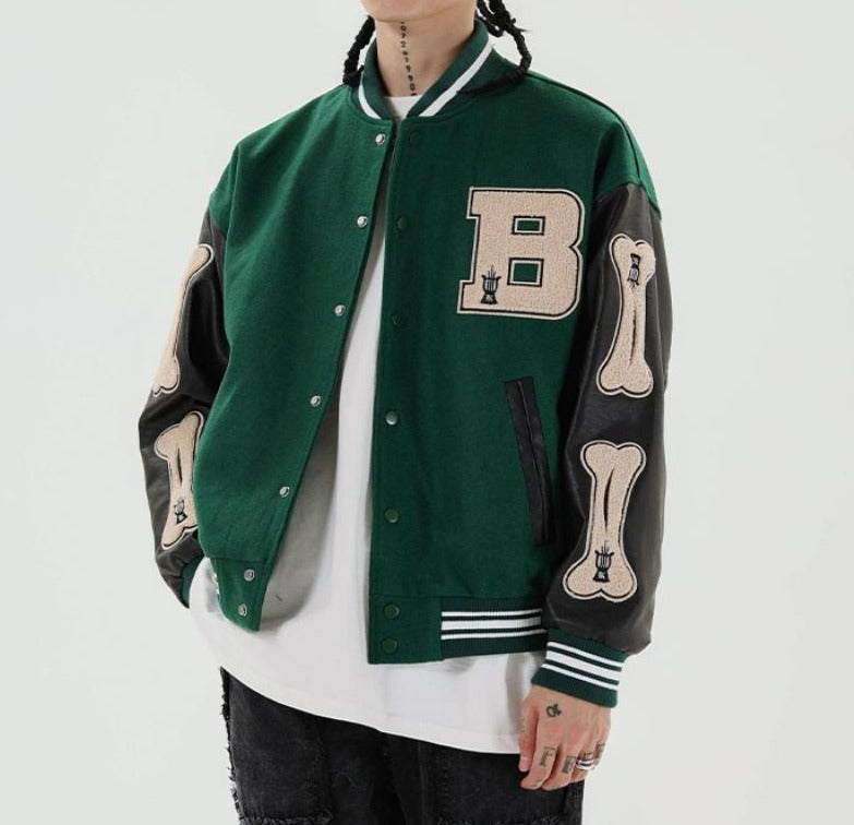 Women's Fashionable Varsity Bomber Fall Jacket - OutfitLondon