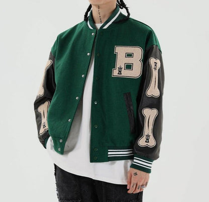 Women's Fashionable Varsity Bomber Fall Jacket - OutfitLondon