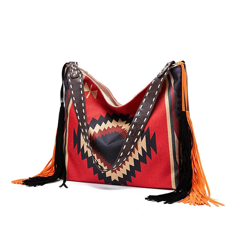 Vintage Fringed Hobo Handbag
