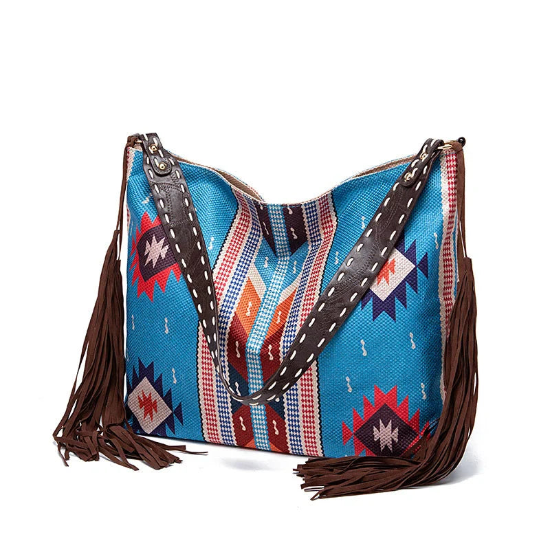 Vintage Fringed Hobo Handbag