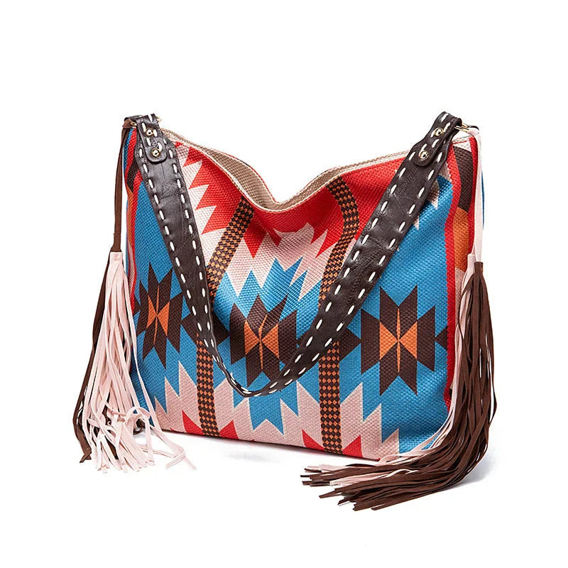Vintage Fringed Hobo Handbag