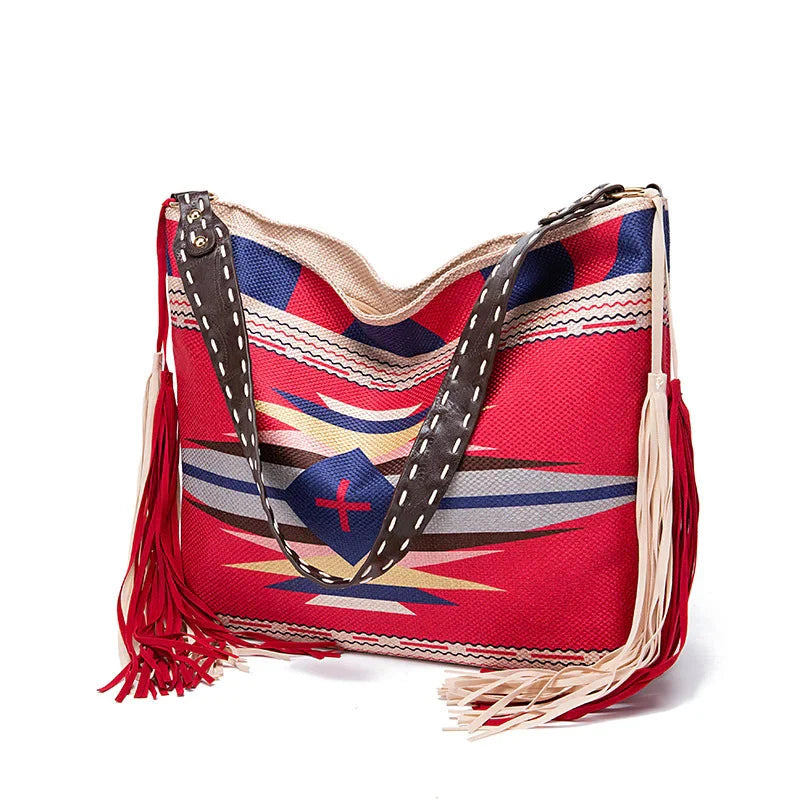 Vintage Fringed Hobo Handbag