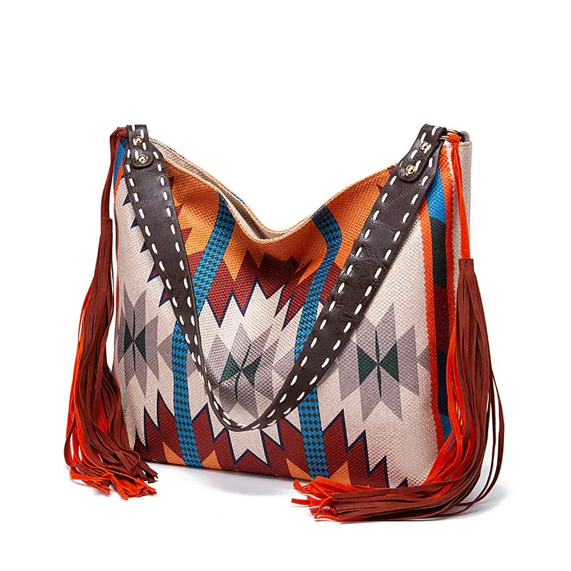 Vintage Fringed Hobo Handbag