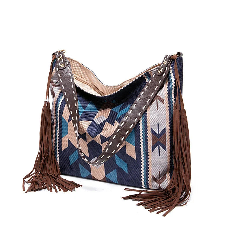 Vintage Fringed Hobo Handbag
