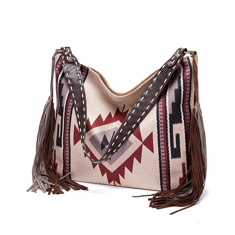 Vintage Fringed Hobo Handbag
