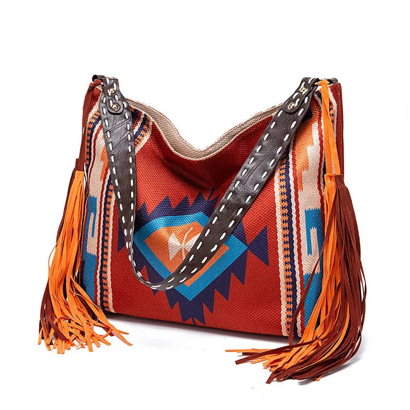 Vintage Fringed Hobo Handbag
