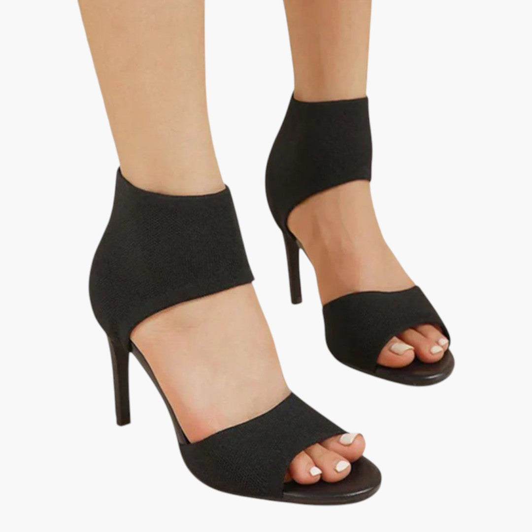 Women's Stylish Leather Heeled Platform Sandals