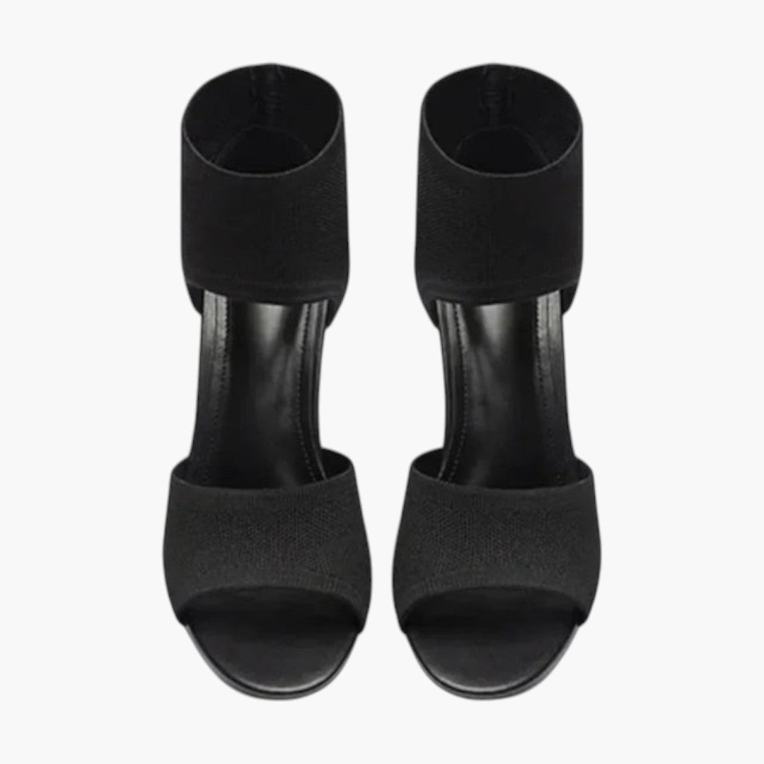 Women's Stylish Leather Heeled Platform Sandals