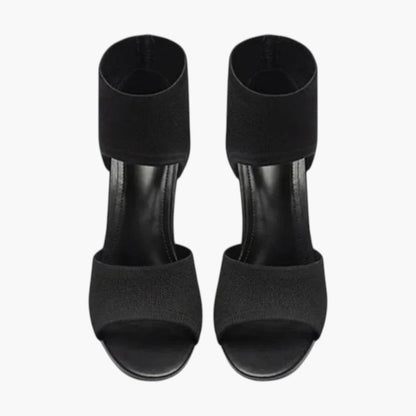 Women's Stylish Leather Heeled Platform Sandals