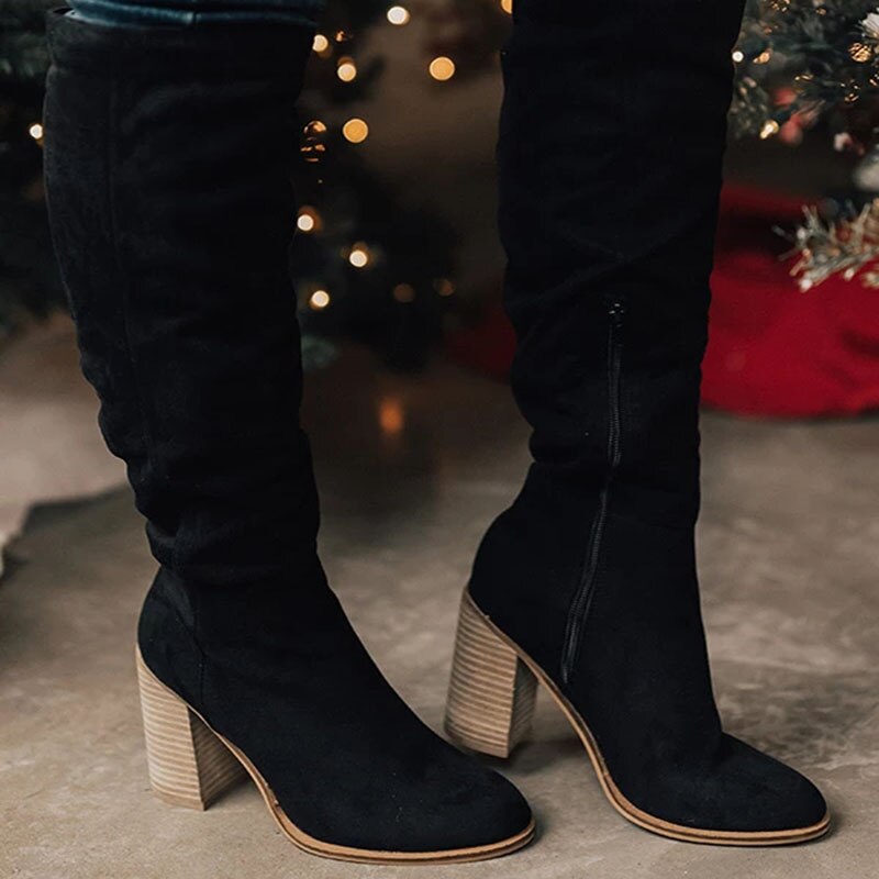 High Heel Long Women's Leather Boots