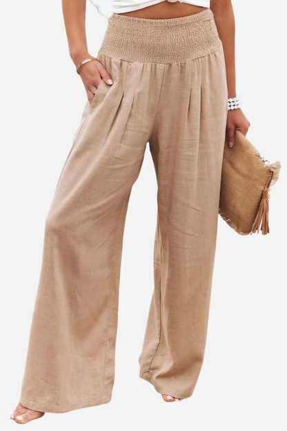 Women's Classic High Waist Wide Leg Palazzo Trousers