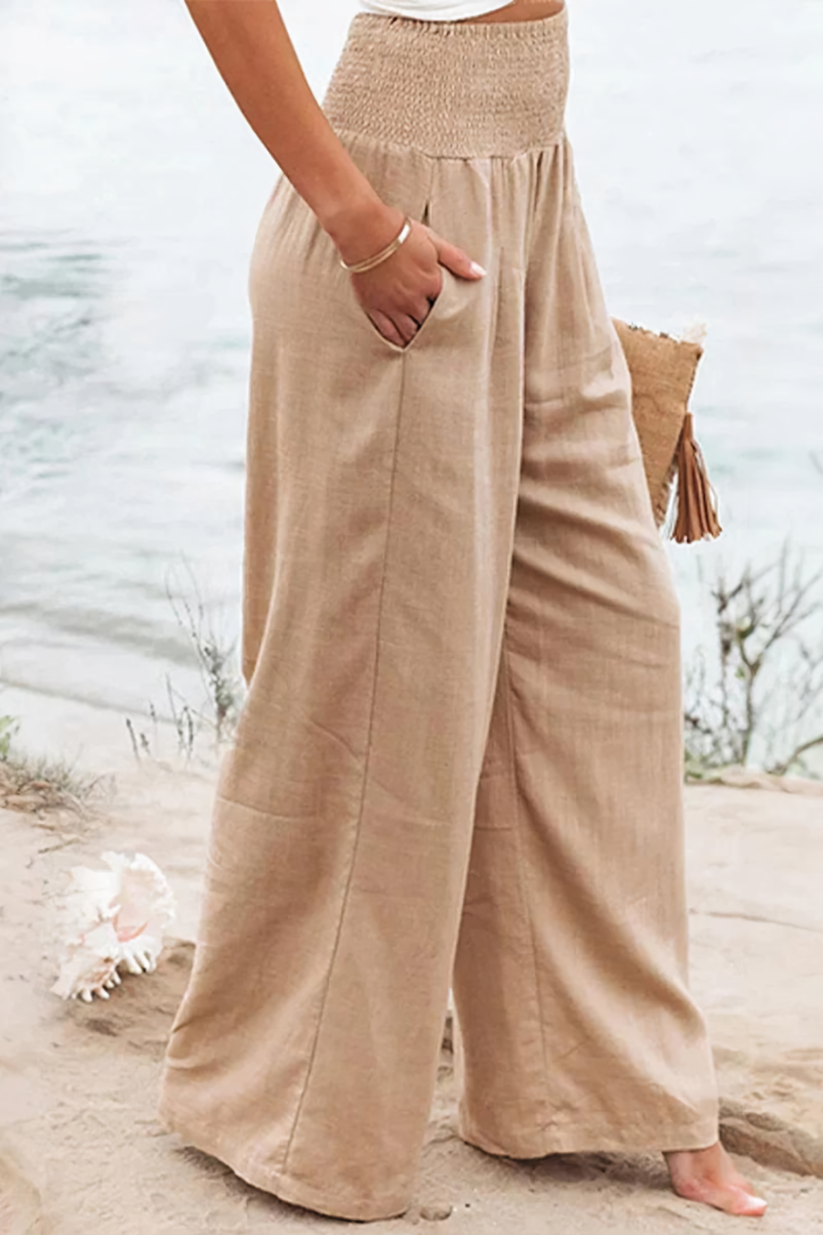 Women's Classic High Waist Wide Leg Palazzo Trousers