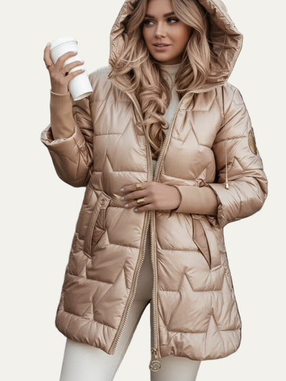Glossy Waterproof Puffer Jacket - OutfitLondon