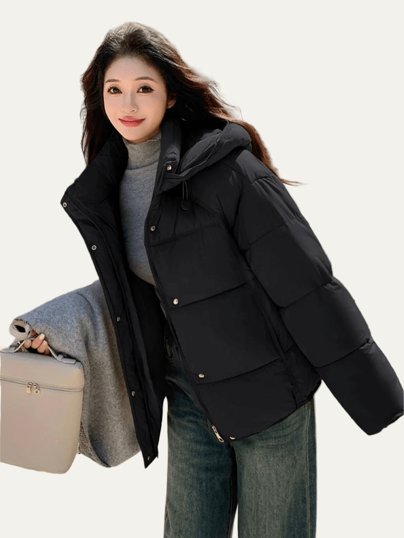 Ladies Large Filled Short Puffer Coat