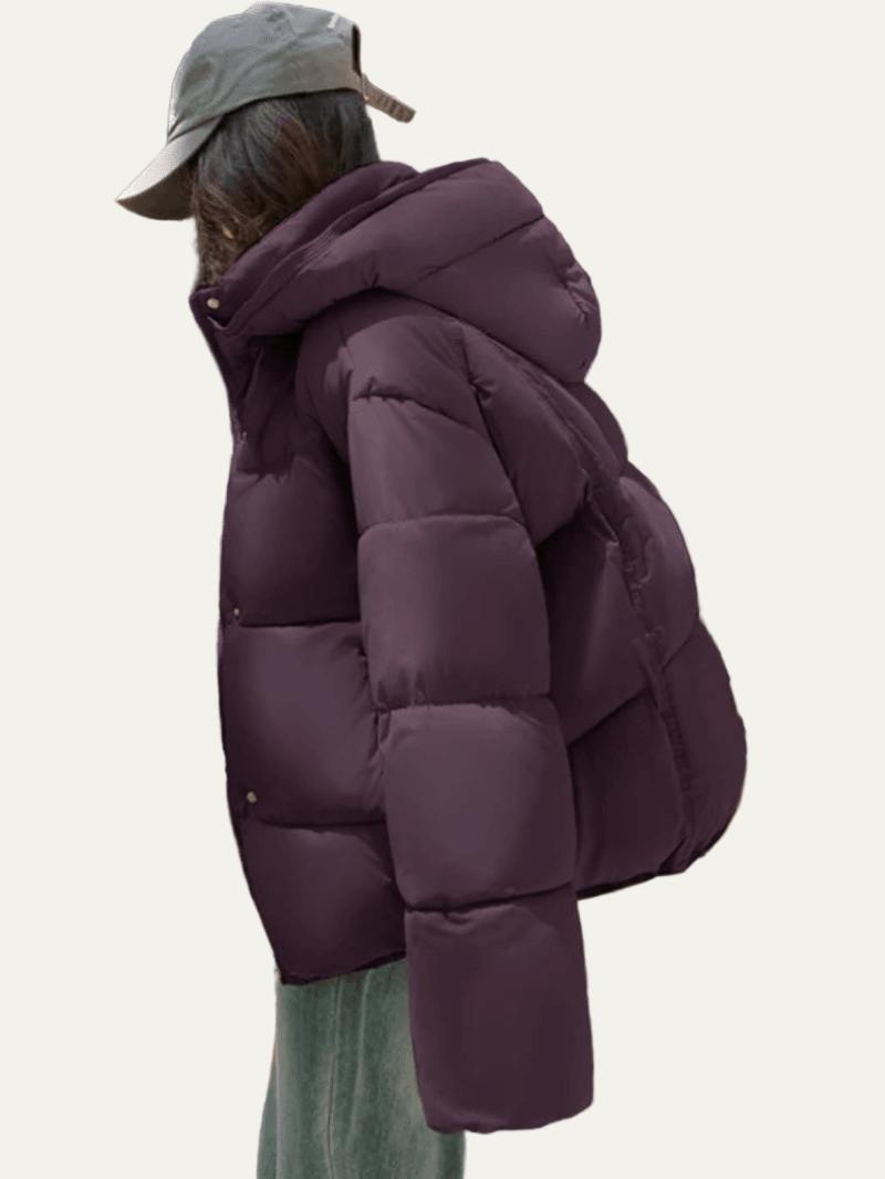 Ladies Large Filled Short Puffer Coat