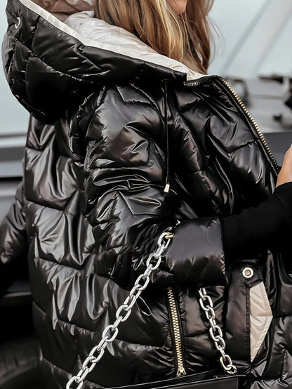 Glossy Waterproof Puffer Jacket
