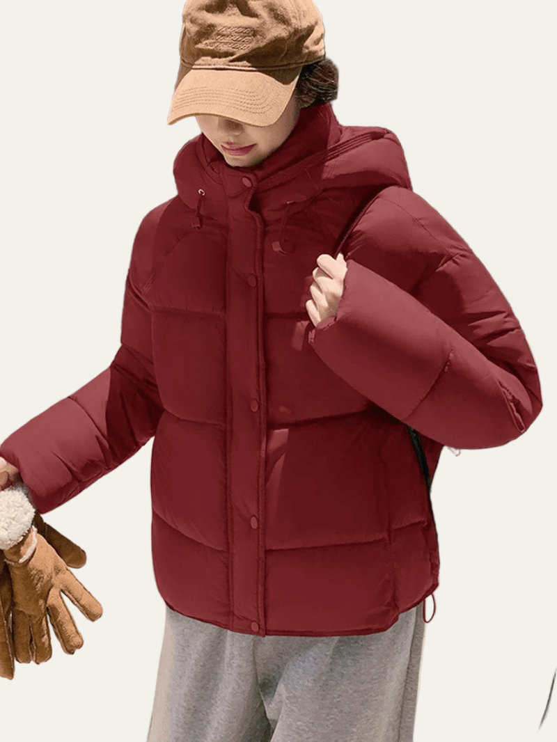 Ladies Large Filled Short Puffer Coat