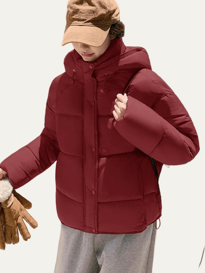 Ladies Large Filled Short Puffer Coat