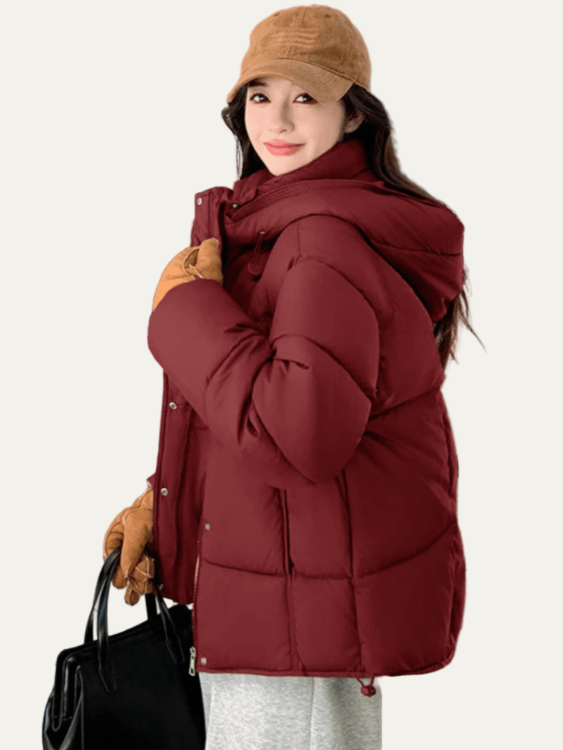 Ladies Large Filled Short Puffer Coat