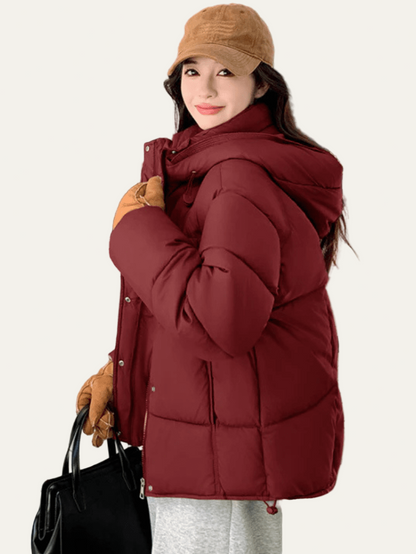 Ladies Large Filled Short Puffer Coat