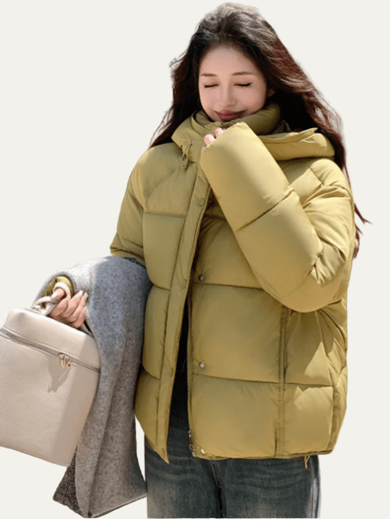 Ladies Large Filled Short Puffer Coat