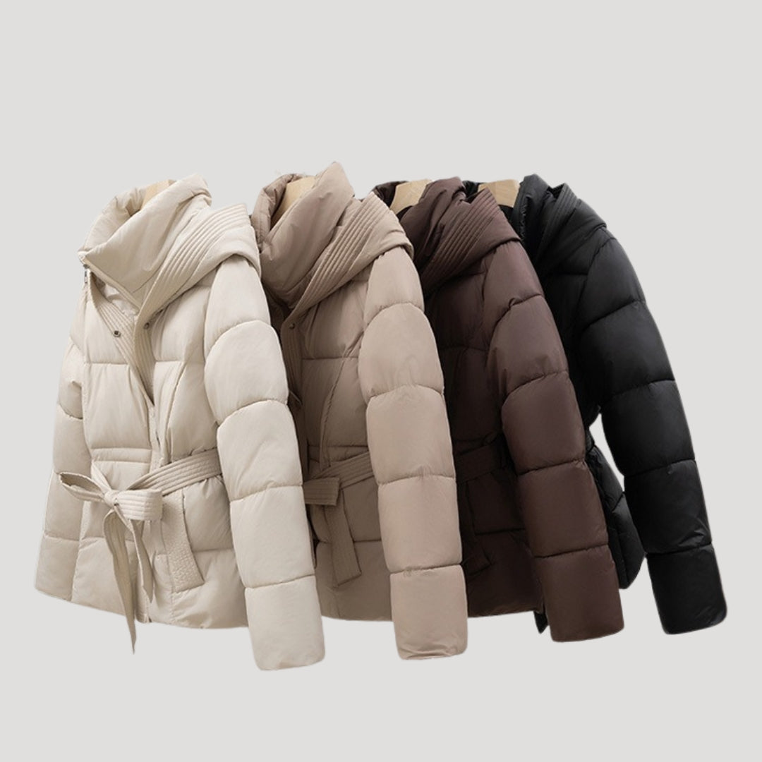 Warm Short Down Filled Hoodie Jacket