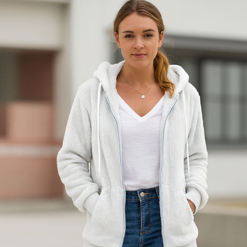 Warm Fleece Lined Women's Hoodie Sweatshirt