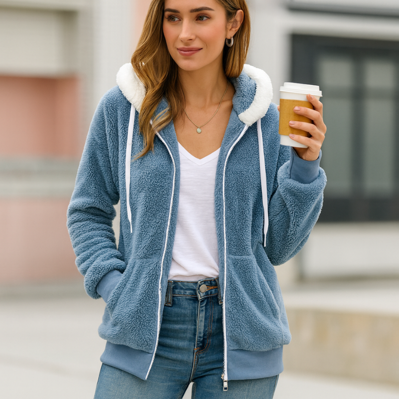 Warm Fleece Lined Women's Hoodie Sweatshirt