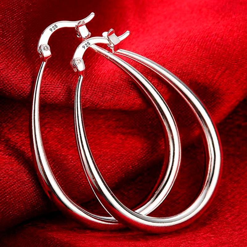 Classic Small Hoop Drop Earrings for Women - OutfitLondon