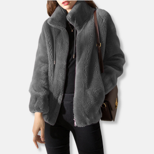 Soft Women's Fleece Bomber Jacket - OutfitLondon