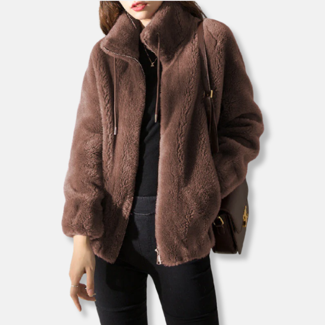 Soft Women's Fleece Bomber Jacket