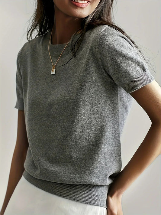 Women's Classic Knitted Ribbed Fit Top