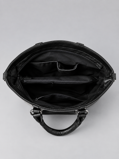 Women's Classic Leather Large Tote Bag with Adjustable Strap