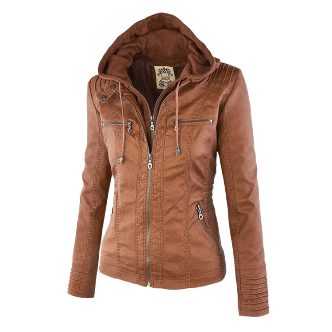 Slim Fit Women's Leather Biker Jacket