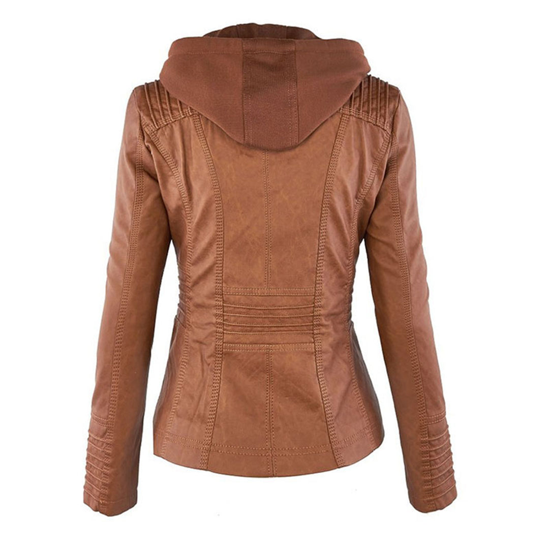 Slim Fit Women's Leather Biker Jacket