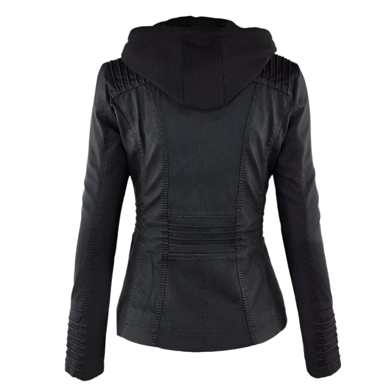 Slim Fit Women's Leather Biker Jacket