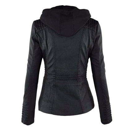 Slim Fit Women's Leather Biker Jacket