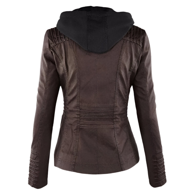 Slim Fit Women's Leather Biker Jacket