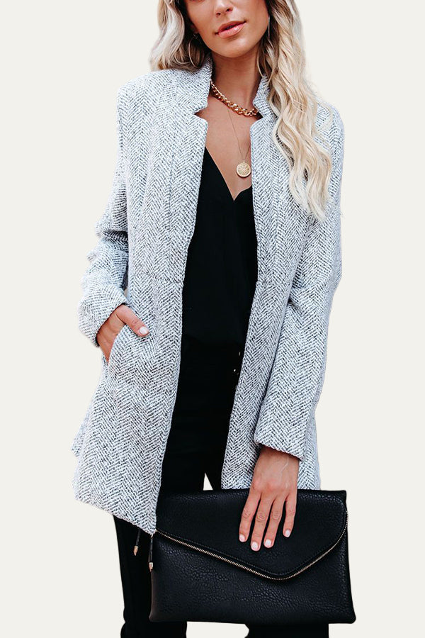 Soft Wool Blend Mid Length Coat - OutfitLondon