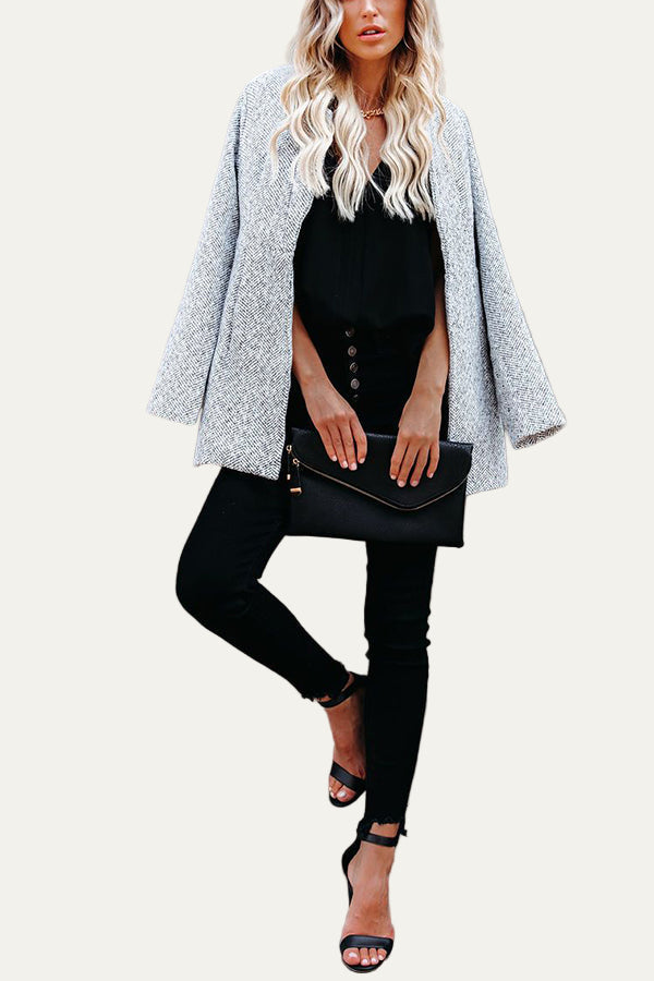 Soft Wool Blend Mid Length Coat