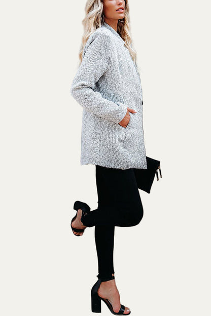 Soft Wool Blend Mid Length Coat