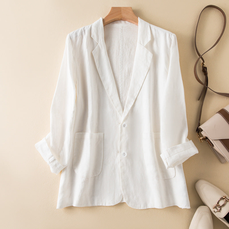 Women's Slim Fit Spring Jacket with Classic Collar - OutfitLondon