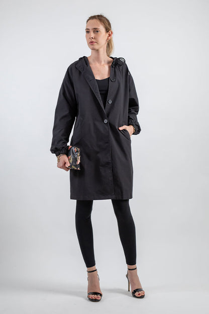 Waterproof Ladies Short Parka Rain Jacket