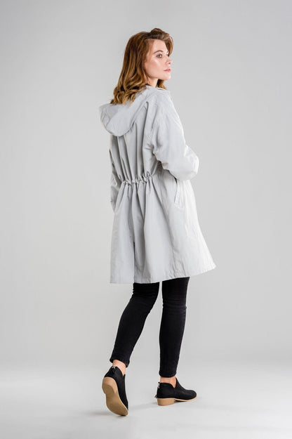 Waterproof Ladies Short Parka Rain Jacket