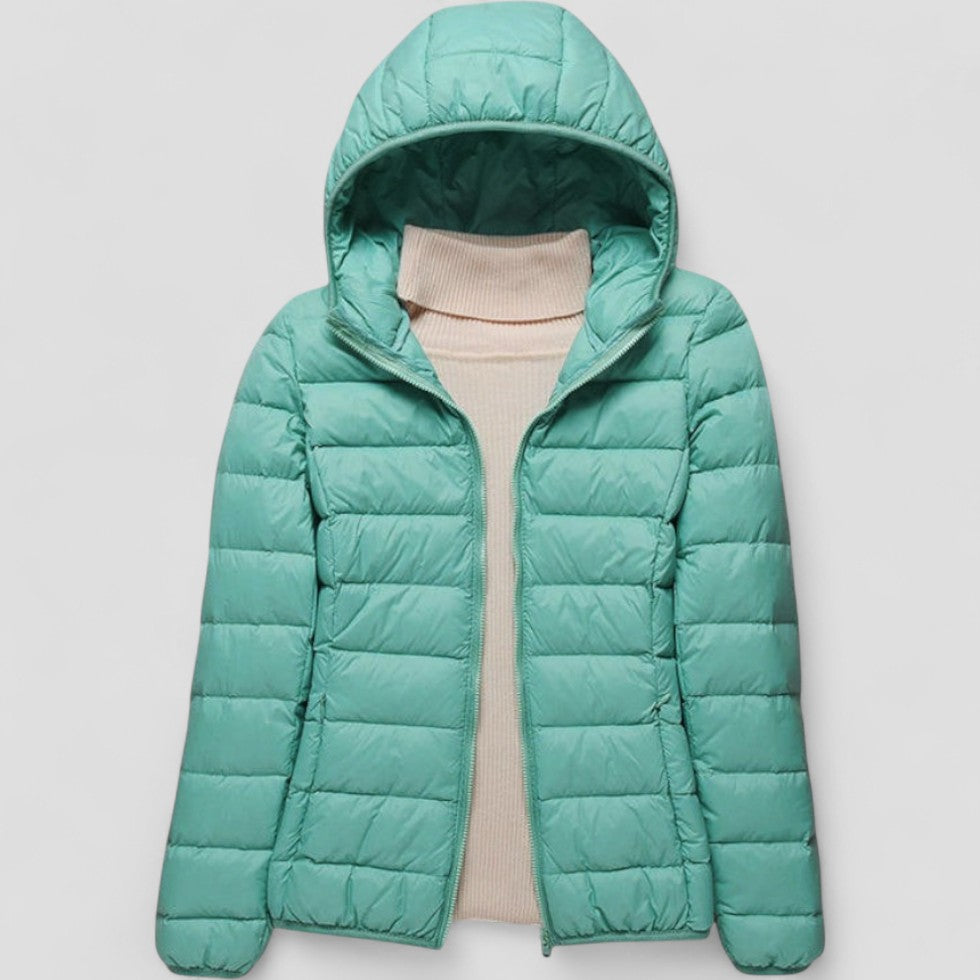 Slim Water Resistant Parka Coat for Women - OutfitLondon