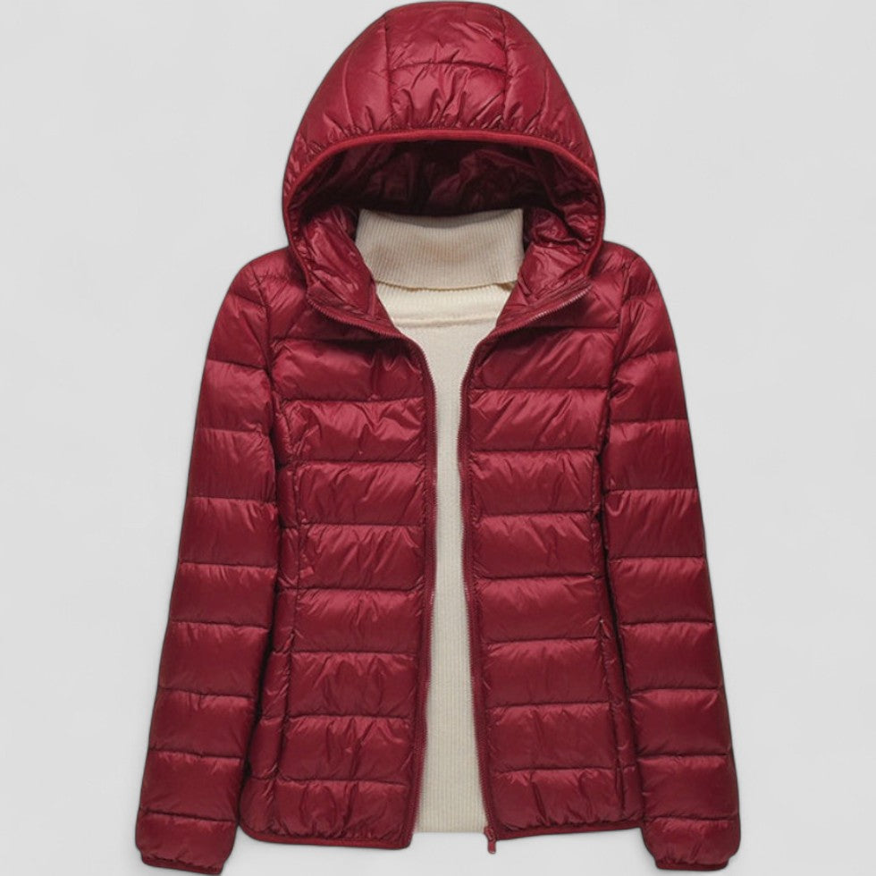 Slim Water Resistant Parka Coat for Women