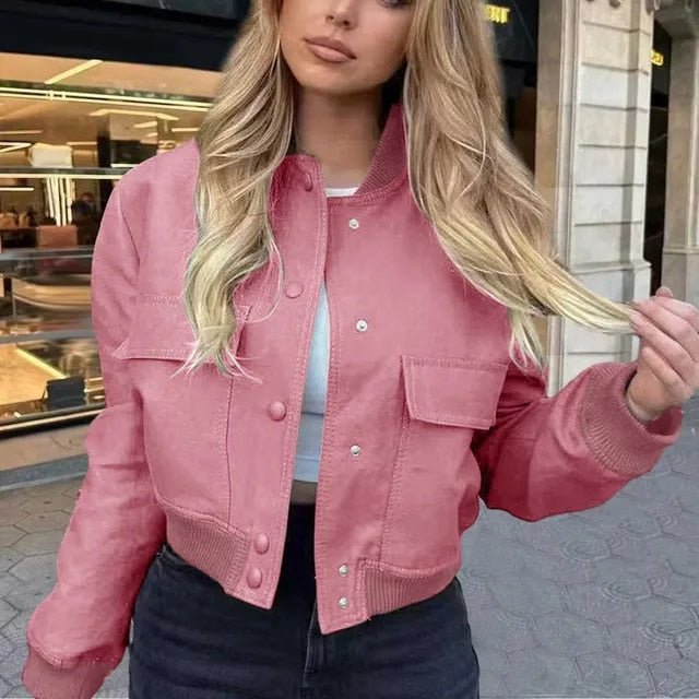 Women's Lightweight Nylon Bomber Jacket