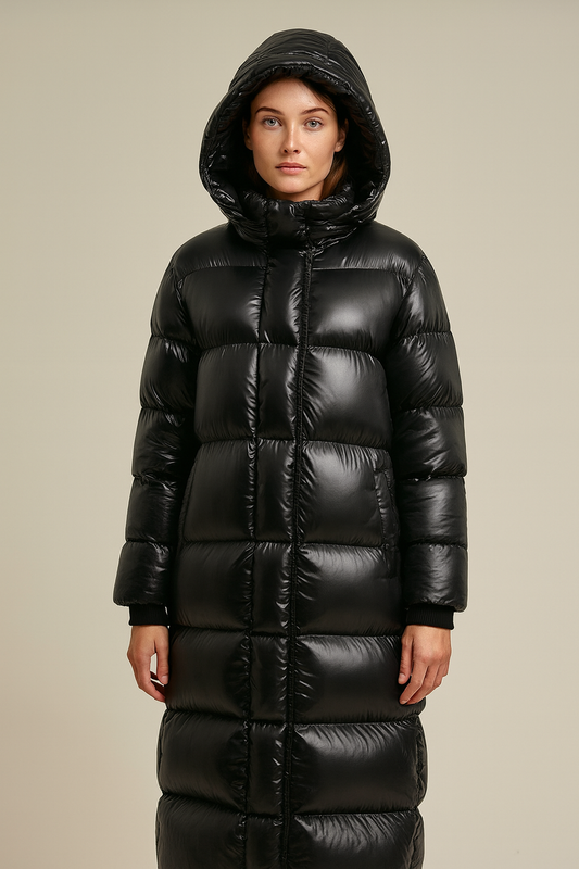 Ladies Large Padded Long Coat - OutfitLondon