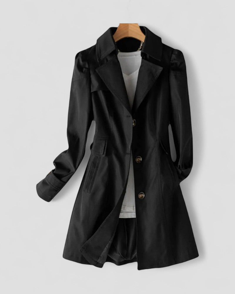 Classic Double Button Slim Fit Raincoat - OutfitLondon