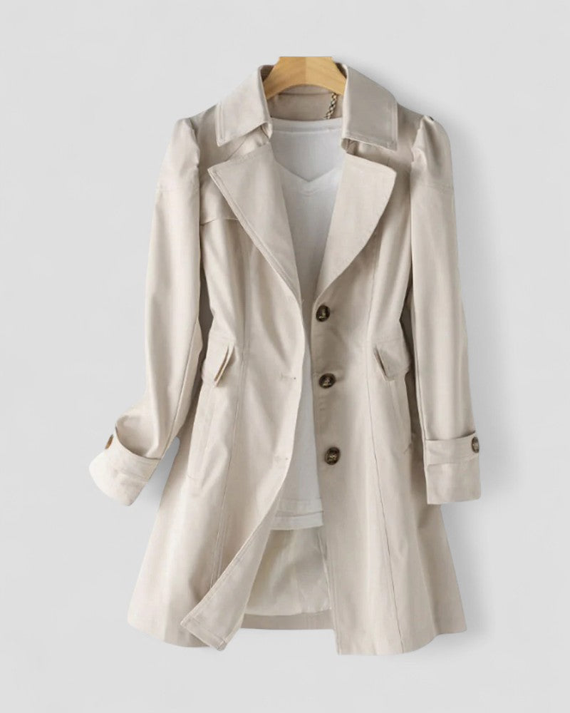 Classic Double Button Slim Fit Raincoat